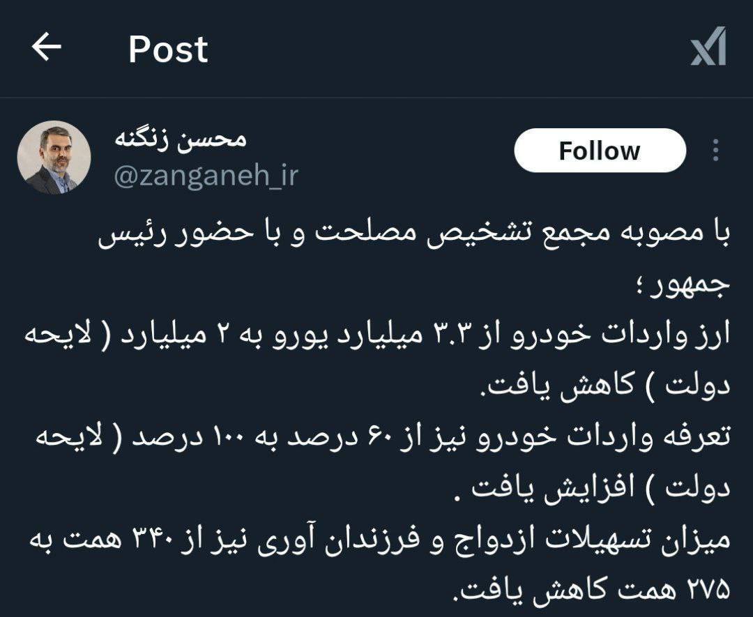 تعرفه واردات خودرو به ۱۰۰ درصد افزایش یافت 2415824_332