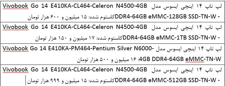 اعلام قیمت انواع لپتاپ امروز اول اسفند ۱۴۰۳ تاپ+3.webp