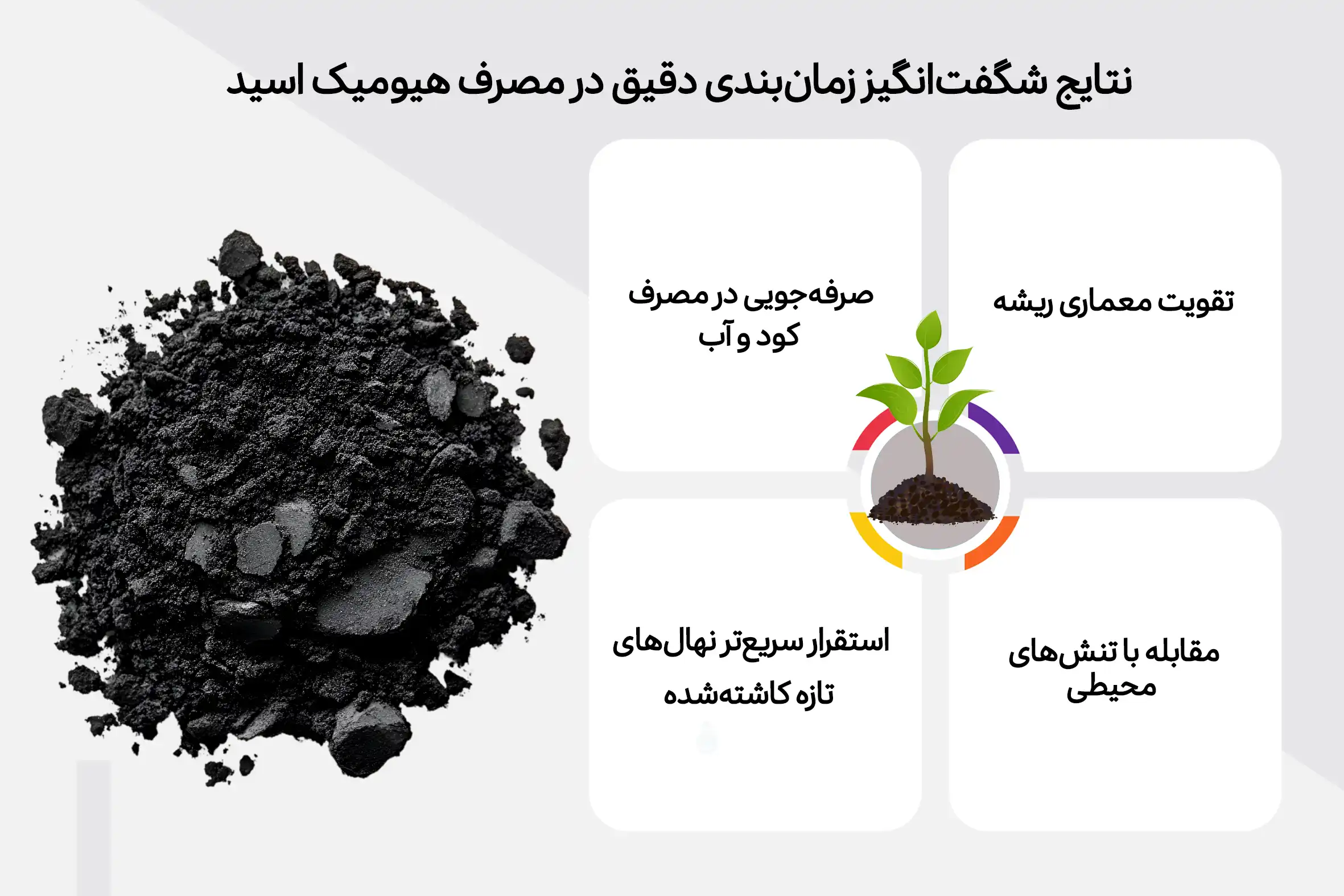 نتایج شگفت انگیز زمان بندی دقیق در مصرف هیومیک اسید